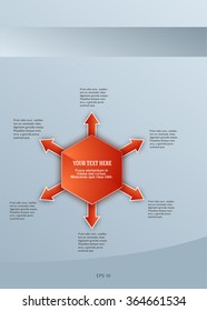 Abstract arrows background corporate concepts with template infographics. Vector illustration EPS 10 for business workflow layout, web banner template, page magazine, brochure design elements
