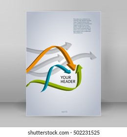 Abstract arrows background corporate concepts with template infographics. Vector illustration EPS 10 for business workflow layout, web banner template, page magazine, brochure design elements