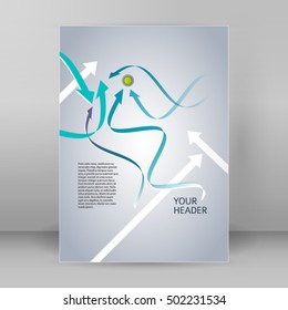 Abstract arrows background corporate concepts with template infographics. Vector illustration EPS 10 for business workflow layout, web banner template, page magazine, brochure design elements
