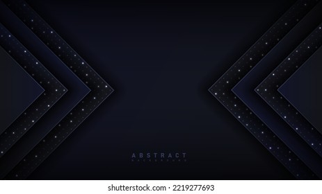 Abstract arrows background. Futuristic poster or banner for website. Modern technologies and digital world. Geometric figures and shapes. Science and network. Cartoon flat vector illustration
