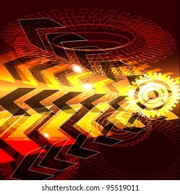 Abstract arrows background. Vector.