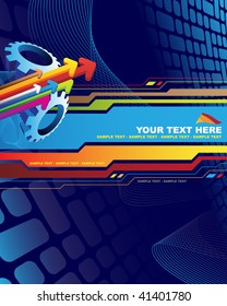Abstract arrows background. Vertical position.