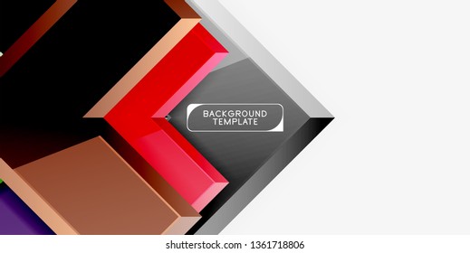 Abstract arrows composition background, vector