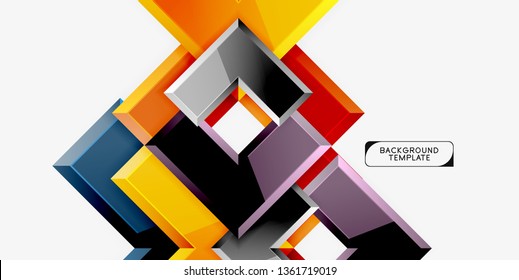 Abstract arrows composition background, vector
