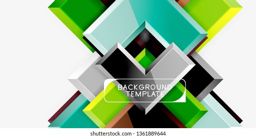 Abstract arrows composition background, vector