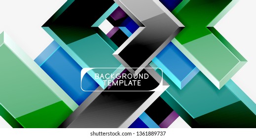 Abstract arrows composition background, vector