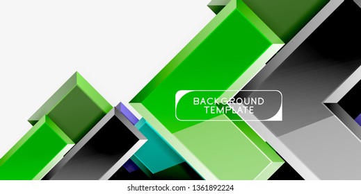 Abstract arrows composition background, vector