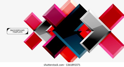 Abstract arrows composition background, vector
