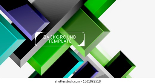 Abstract arrows composition background, vector