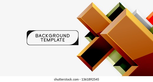 Abstract arrows composition background, vector