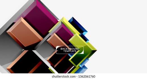 Abstract arrows composition background, vector