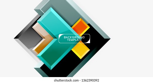 Abstract arrows composition background, vector