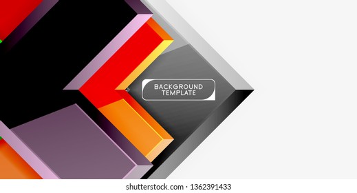 Abstract arrows composition background, vector