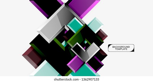 Abstract arrows composition background, vector