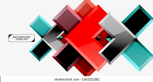 Abstract arrows composition background, vector