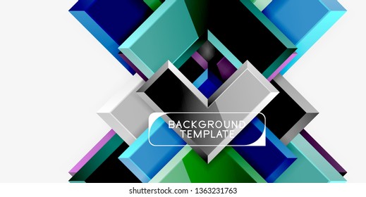 Abstract arrows composition background, vector