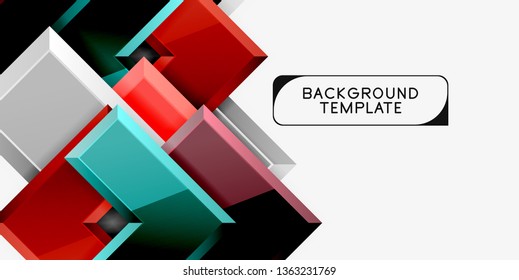 Abstract arrows composition background, vector