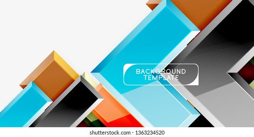 Abstract arrows composition background, vector