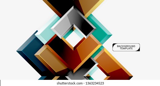 Abstract arrows composition background, vector