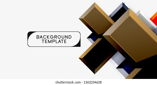 Abstract arrows composition background, vector