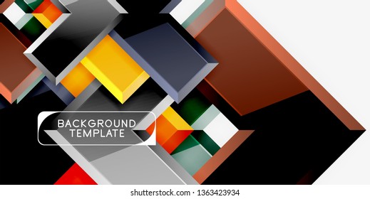 Abstract arrows composition background, vector