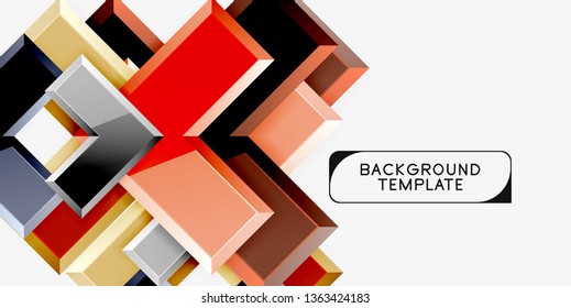 Abstract arrows composition background, vector