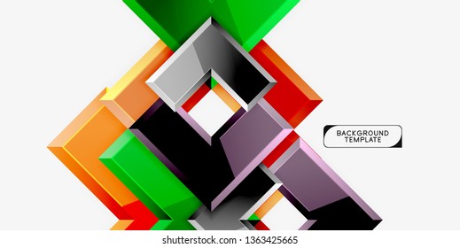 Abstract arrows composition background, vector