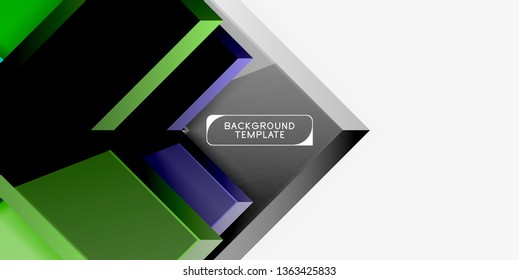 Abstract arrows composition background, vector