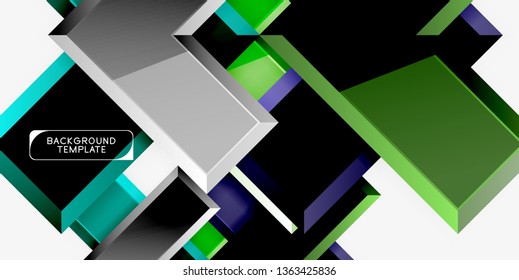Abstract arrows composition background, vector