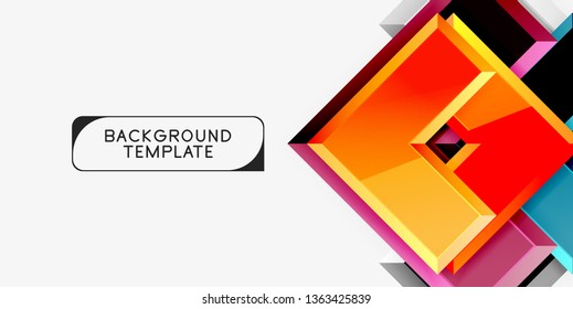 Abstract arrows composition background, vector