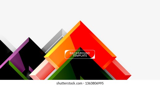 Abstract arrows composition background, vector