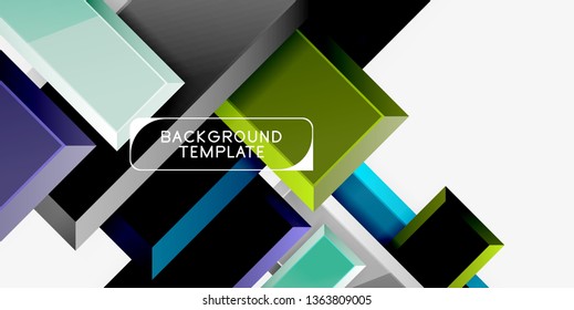 Abstract arrows composition background, vector