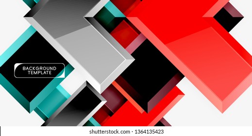 Abstract arrows composition background, vector