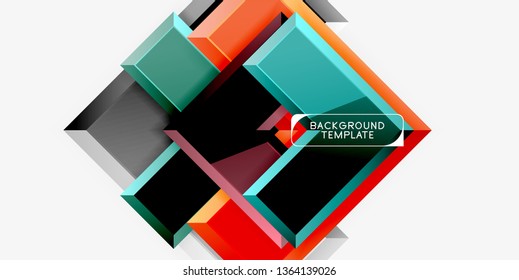 Abstract arrows composition background, vector