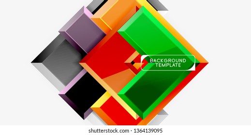 Abstract arrows composition background, vector