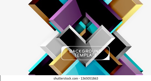 Abstract arrows composition background, vector