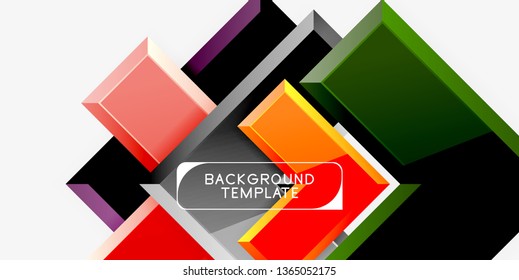 Abstract arrows composition background, vector