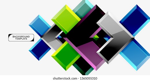 Abstract arrows composition background, vector