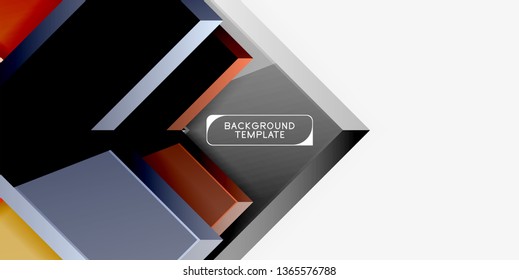 Abstract arrows composition background, vector