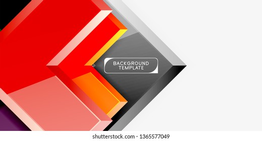 Abstract arrows composition background, vector