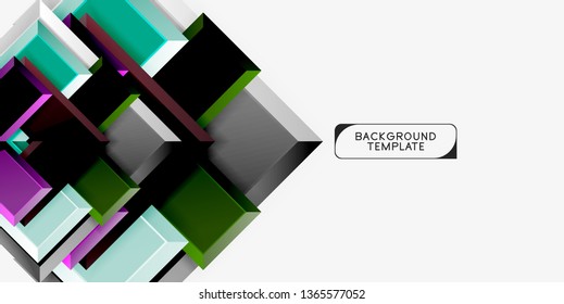Abstract arrows composition background, vector