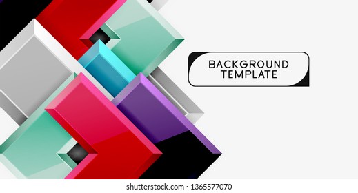 Abstract arrows composition background, vector