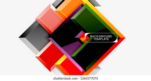 Abstract arrows composition background, vector