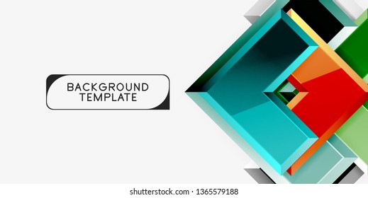 Abstract arrows composition background, vector
