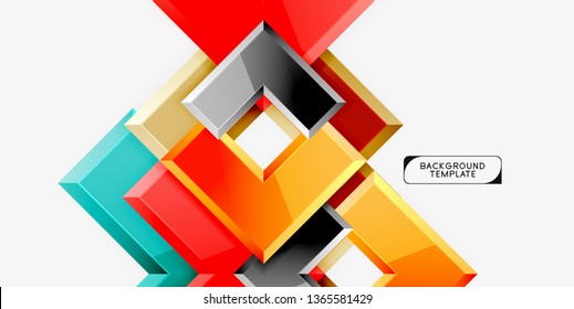 Abstract arrows composition background, vector