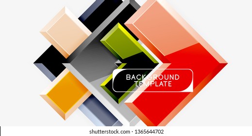 Abstract arrows composition background, vector