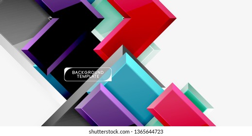 Abstract arrows composition background, vector