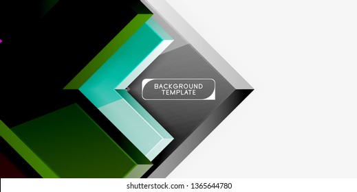 Abstract arrows composition background, vector