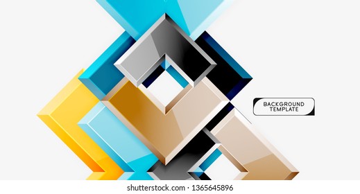 Abstract arrows composition background, vector