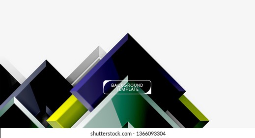 Abstract arrows composition background, vector